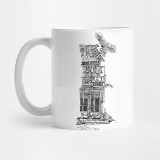 Hoi An Vietnam Black Pen and Ink Fineliner Illustration Travel Art Mug